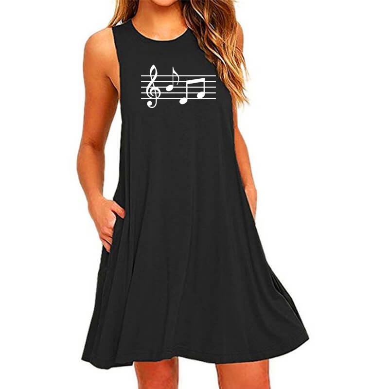 Music Scores Pocket Dress