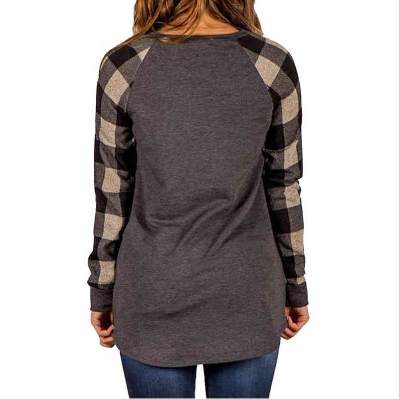 Music Scores Plaid Long Sleeve Top