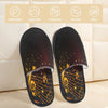 Gold Music Note Fur Slippers