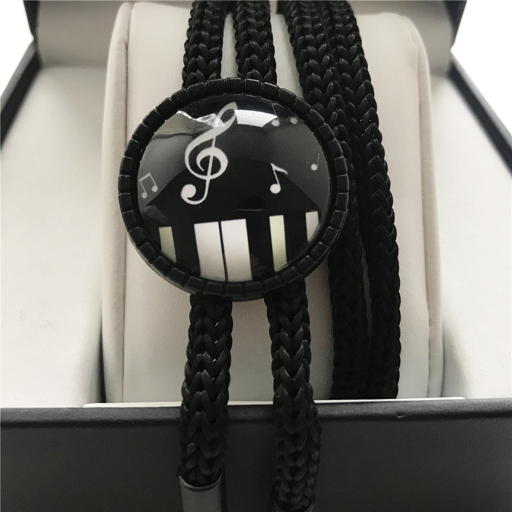 Music Notes Piano Bolo Tie