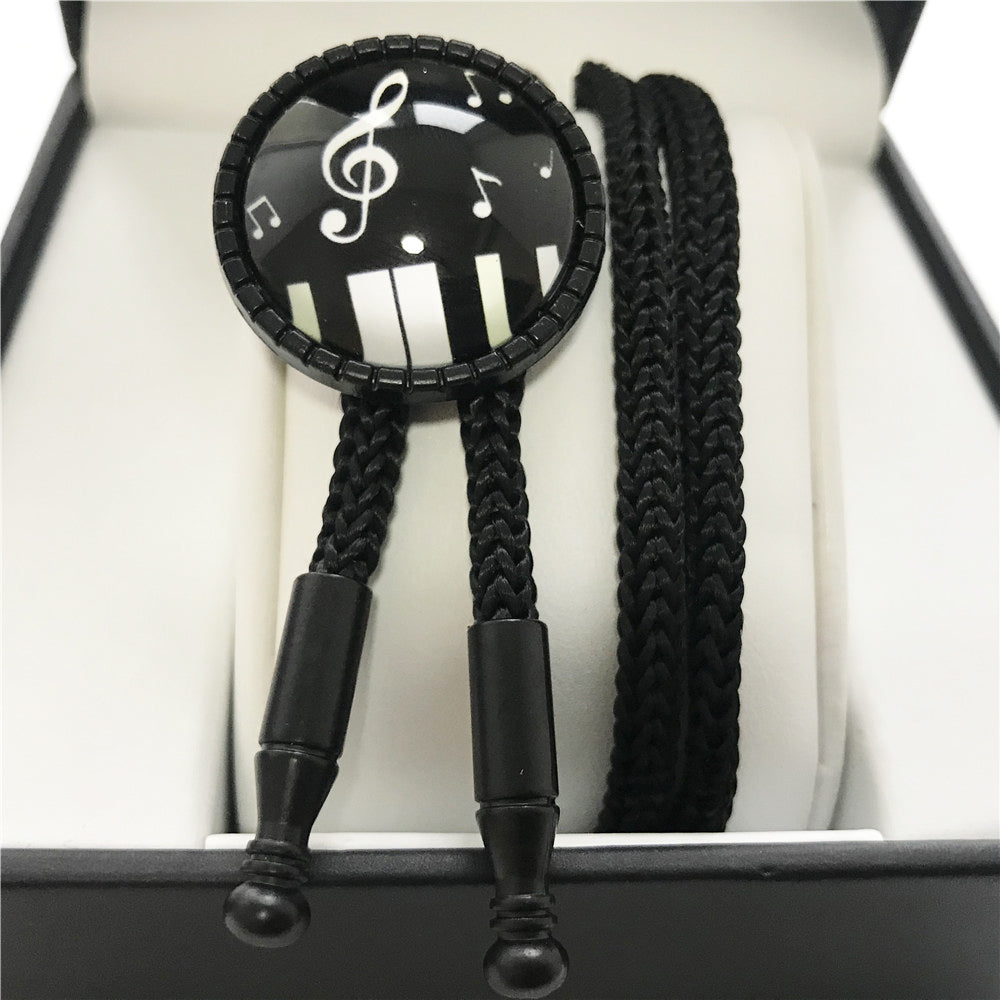 Music Notes Piano Bolo Tie