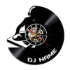 Personalized DJ Name Vinyl Record Clock