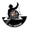 Personalized DJ Name Vinyl Record Clock