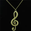 Music Notes Bronze Necklace