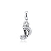 Music Note Silver Dangle Charm