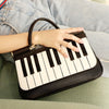 Piano Key Leather Handbag