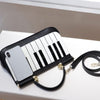 Piano Key Leather Handbag