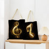 Music Note Foldable Tote Bag