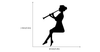 Girl Clarinet Light Switch Sticker