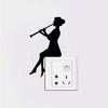 Girl Clarinet Light Switch Sticker