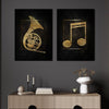 Gold Music Note Instrument Poster