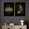 Gold Music Note Instrument Poster