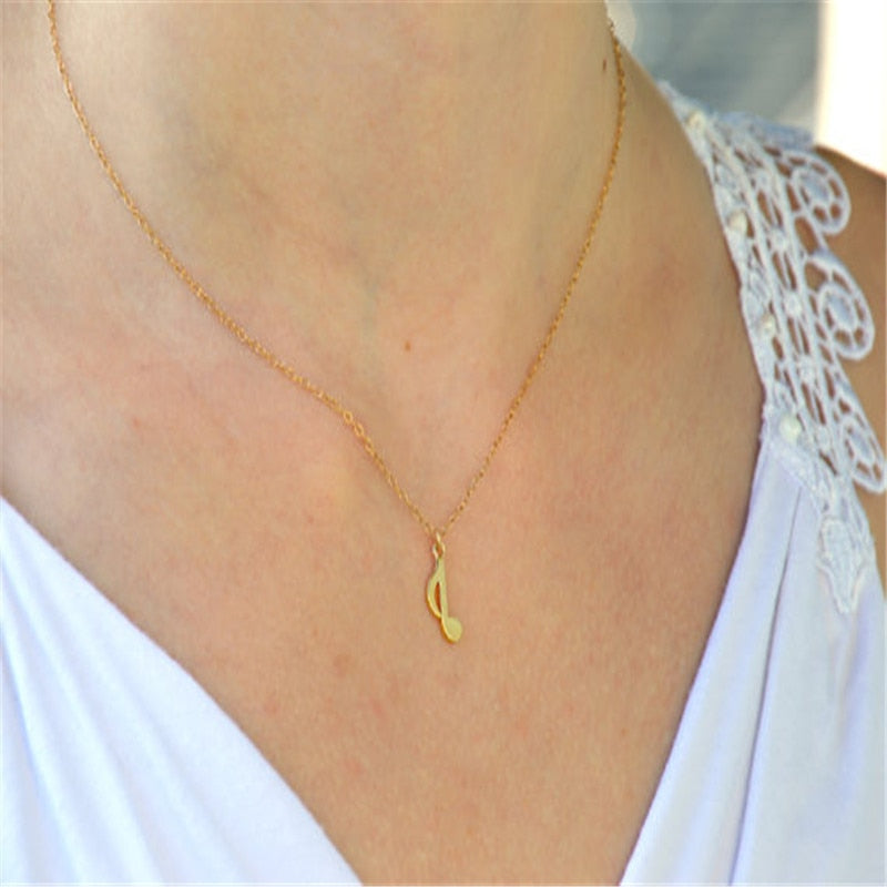 Mini Music Notes Necklace