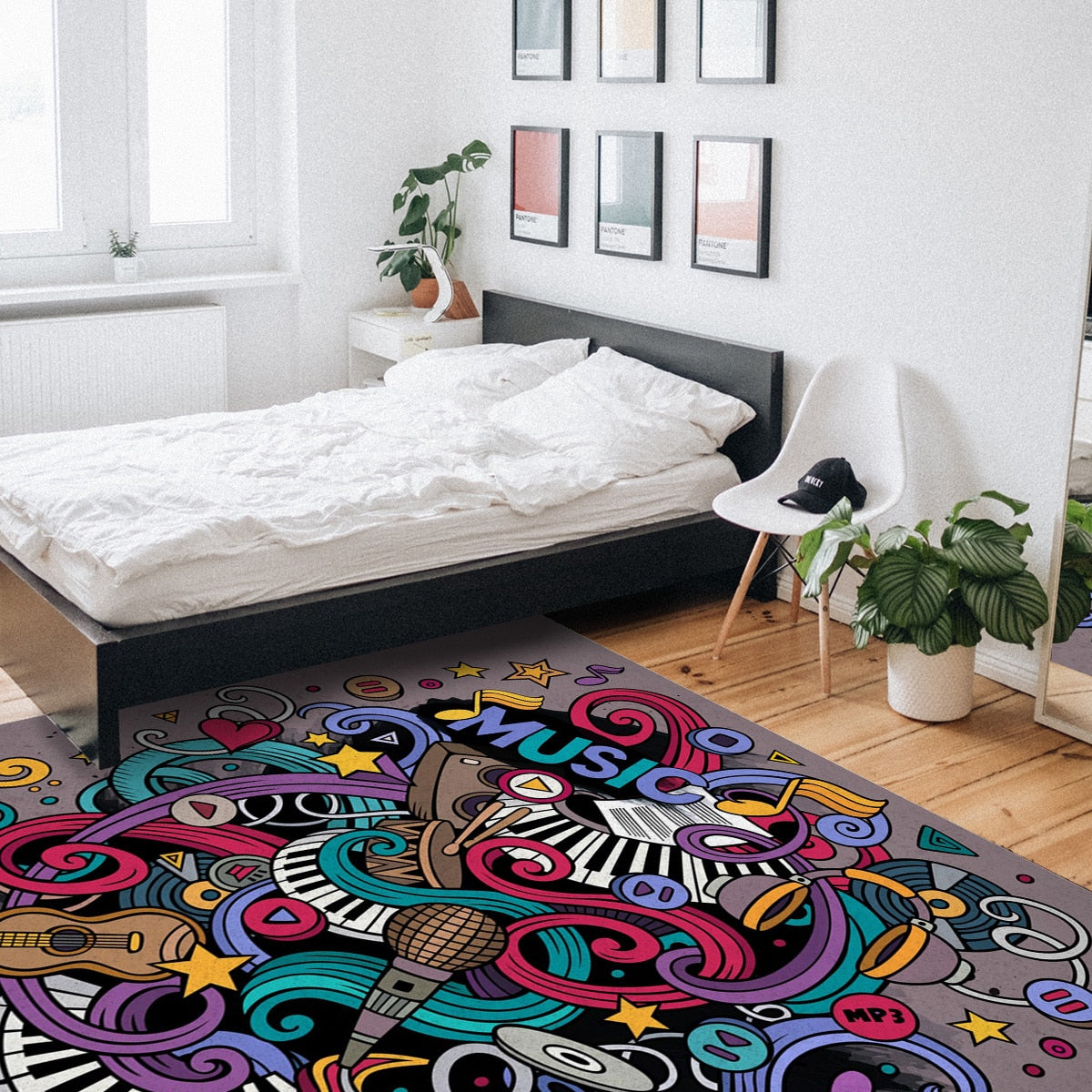 Graffiti Music Colorful Rug
