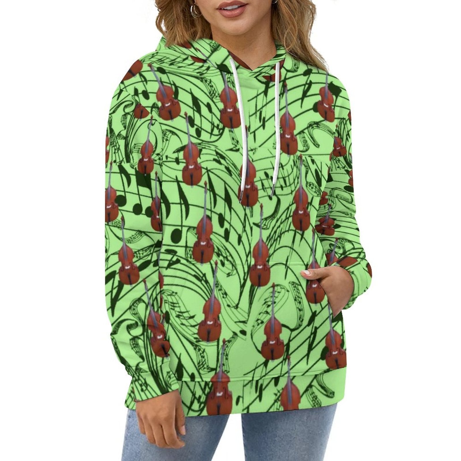 Music Note Instrument Loose Hoodie