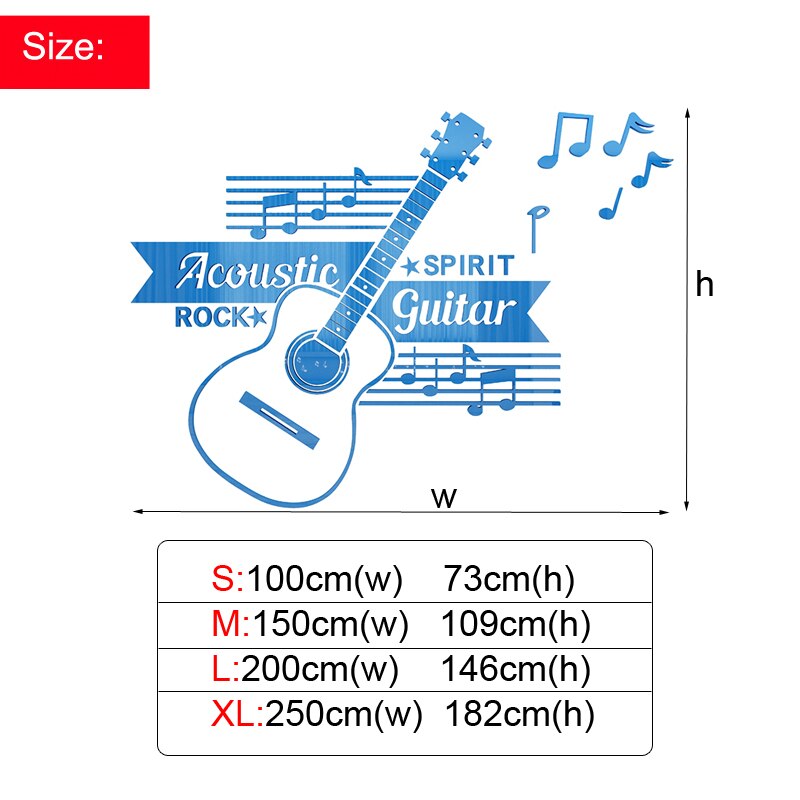Guitar Acrylic Wall Sticker