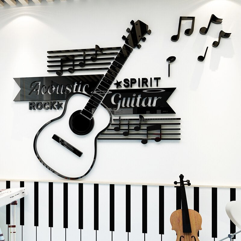 Guitar Acrylic Wall Sticker