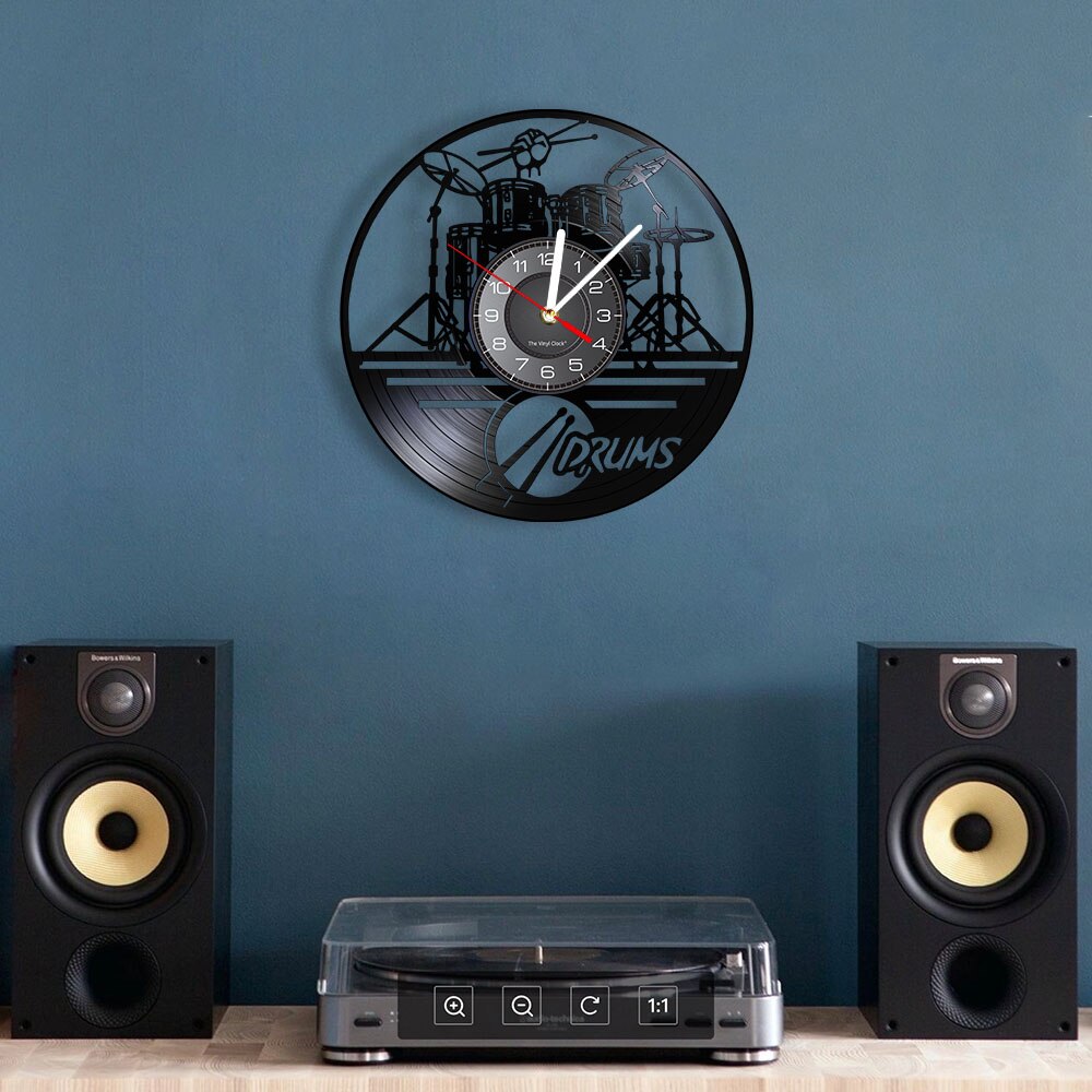 LED Drum Kits Wall Clock
