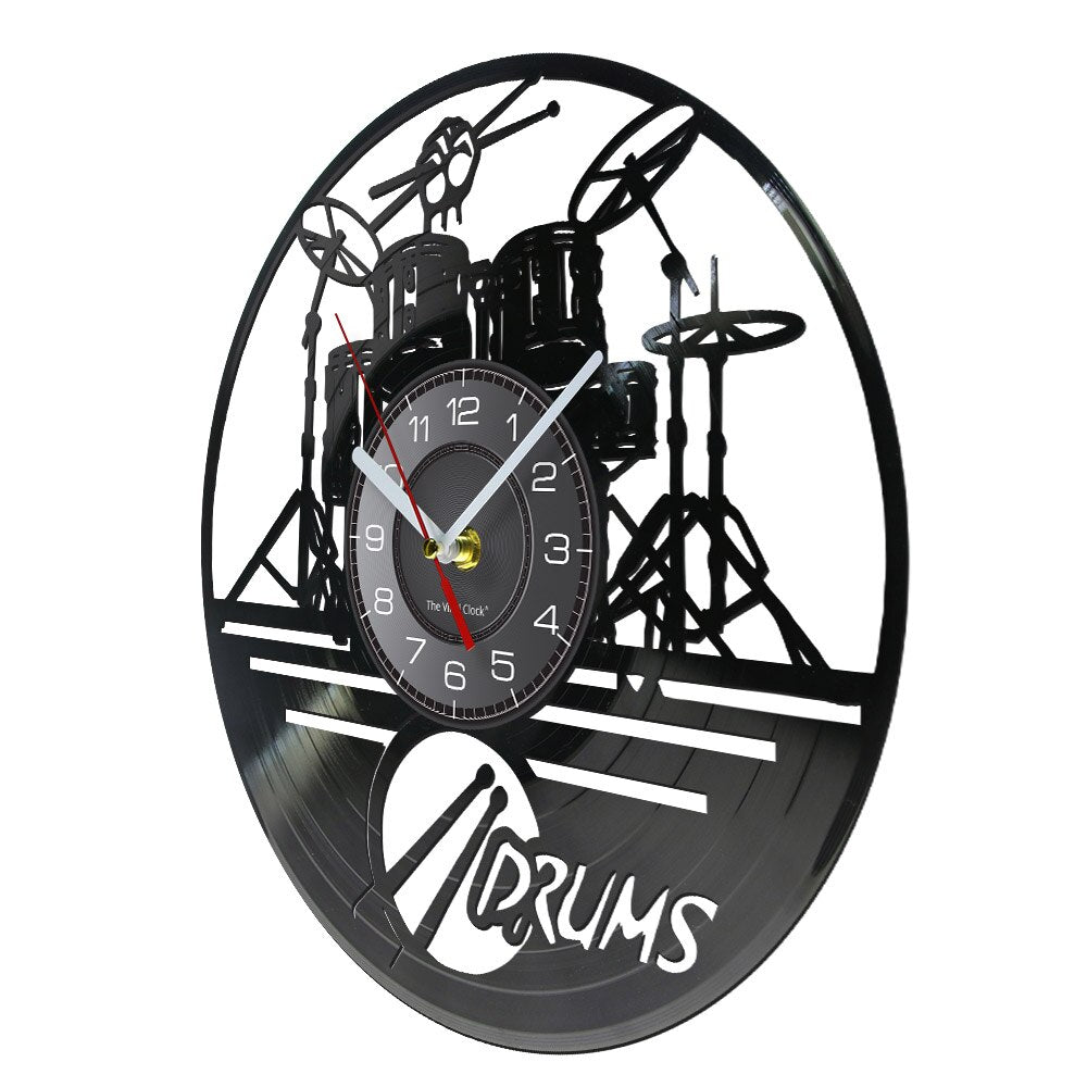 LED Drum Kits Wall Clock