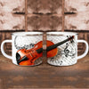 Guitar Violin Enamel Mug