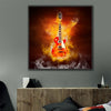 Guitar In Fire Canvas Art - 30X30cm Unframed - { shop_name }} - Review