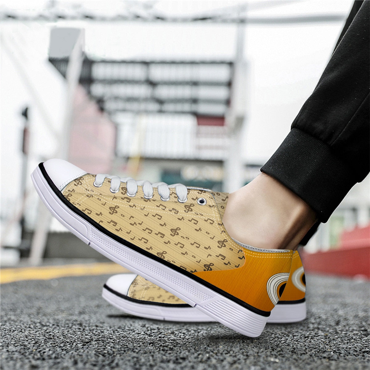 Music Chart Flats Canvas Sneakers