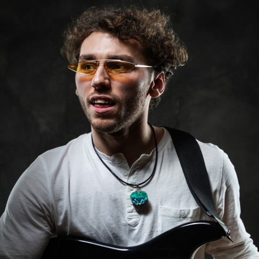 Northern Light Guitar Pick Necklace