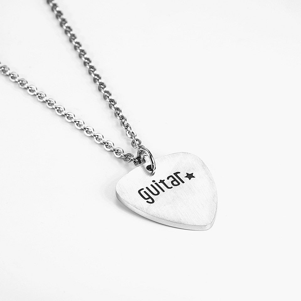 Guitar Star Pick Pendant Necklace
