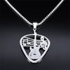 Guitar Music Note Pick Necklace