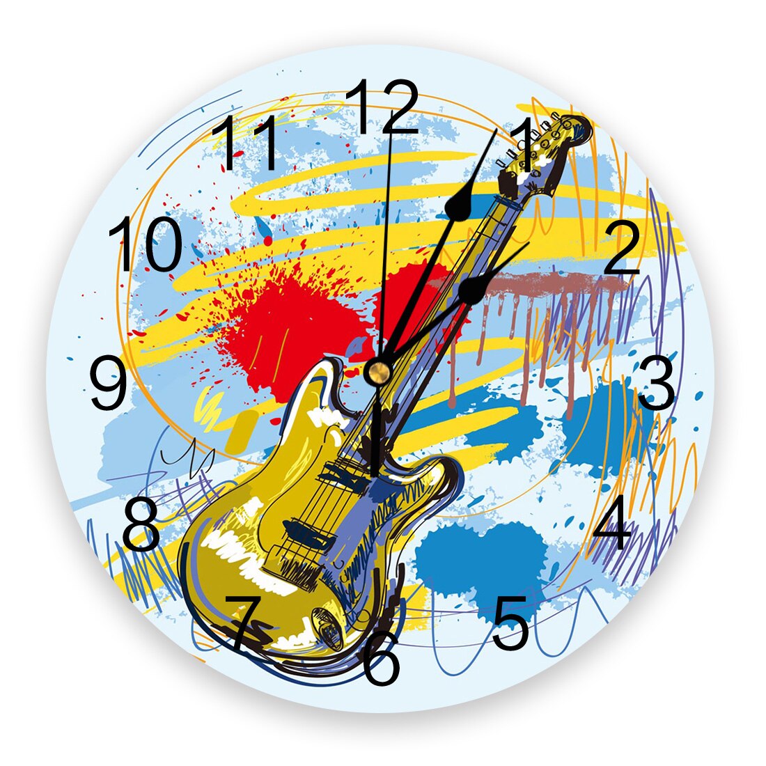 Guitar Rock Music Wall Clock