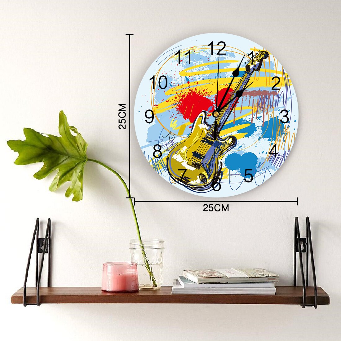 Guitar Rock Music Wall Clock