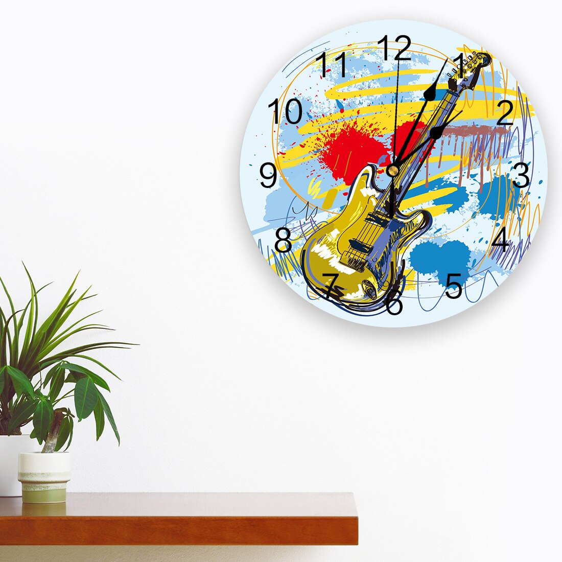 Guitar Rock Music Wall Clock