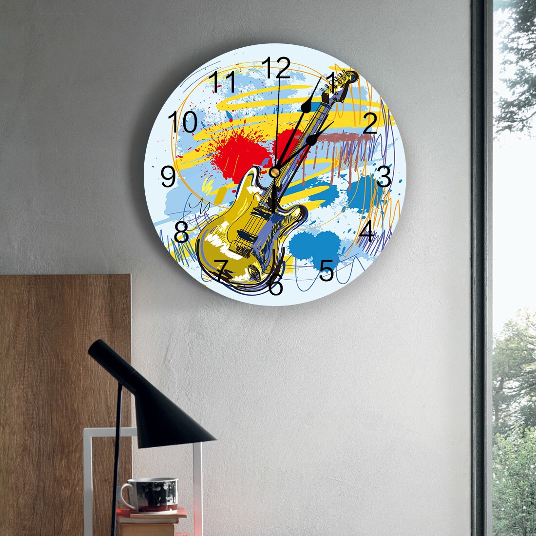 Guitar Rock Music Wall Clock