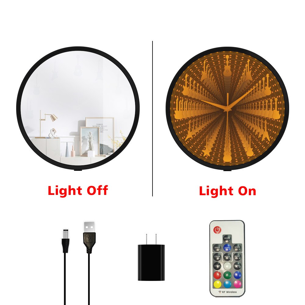 Guitar Variety Infinity Wall Clock