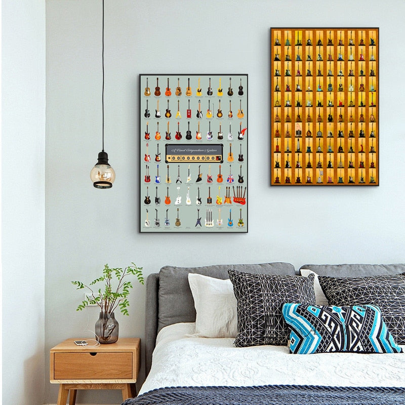 Guitar Visual Full Styles Wall Art