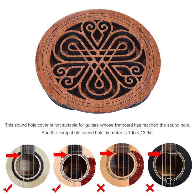 Guitar Wooden Sound Hole Cover