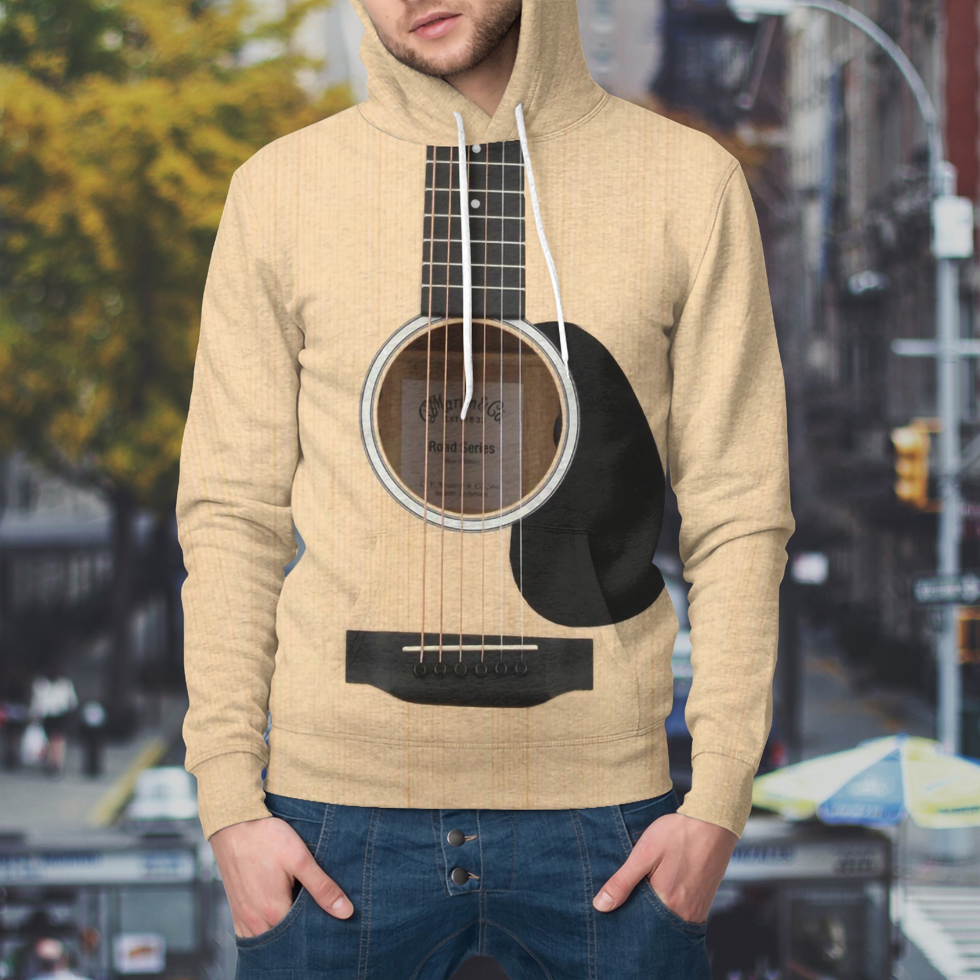 Wood Guitar Hoodie
