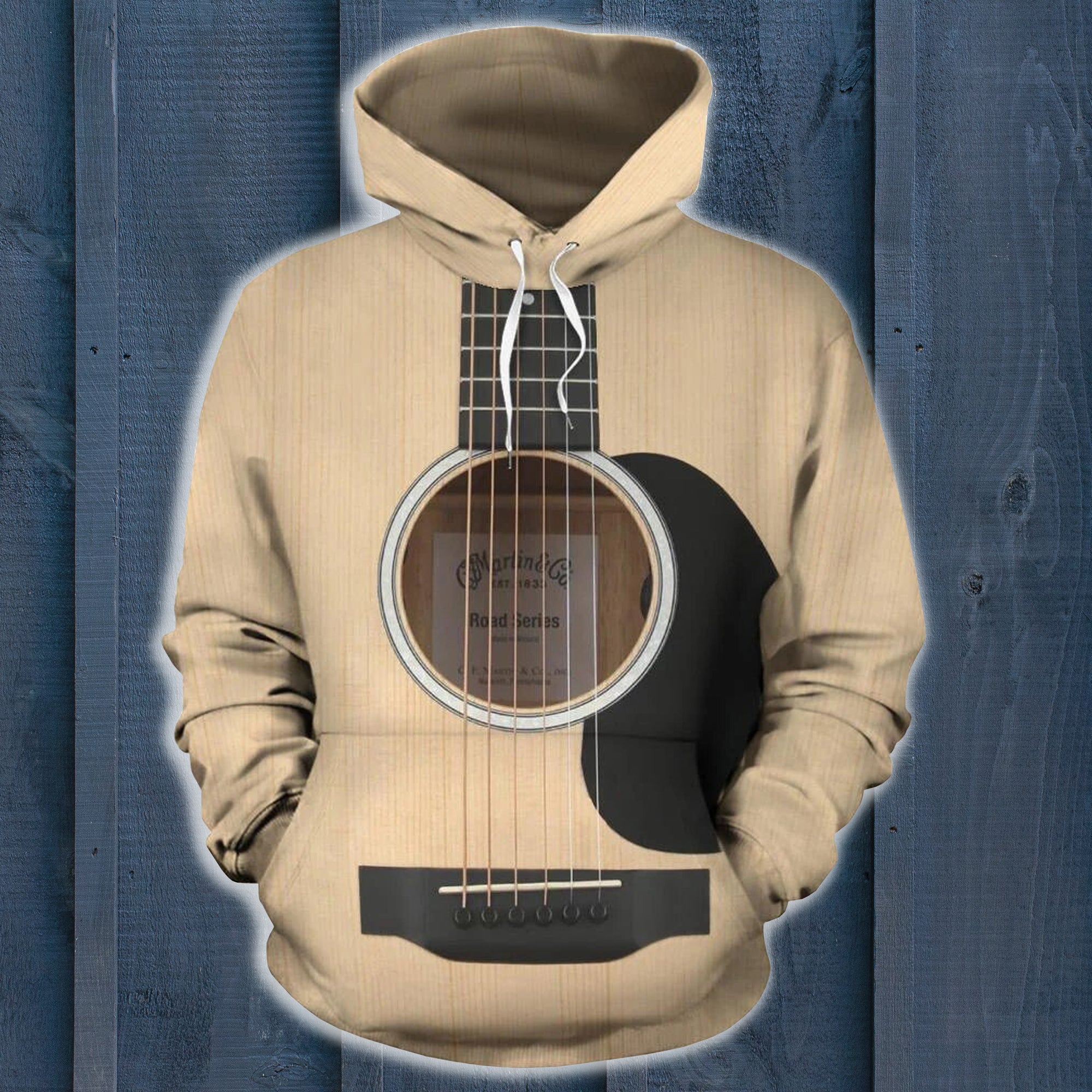 Wood Guitar Hoodie