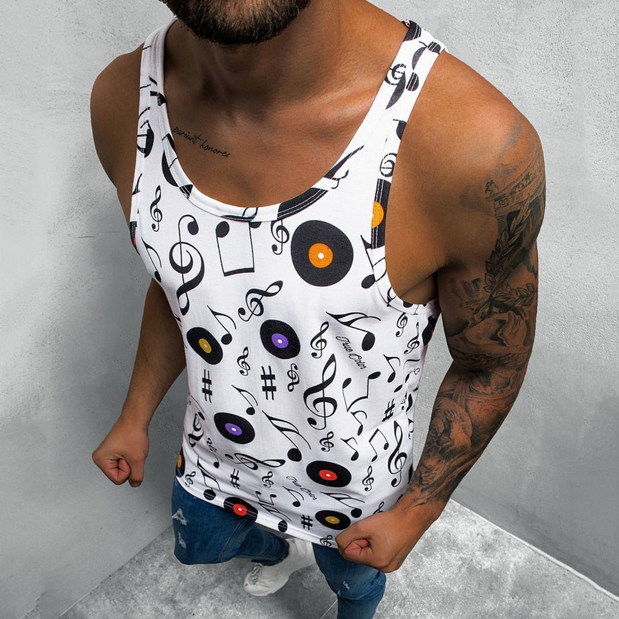 Vinyl Record Music Tank Top