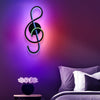 RGB Music Notes Wall Light