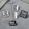 Music Quotes Enamel Pin