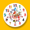 Colorful G Clef Wall Clock