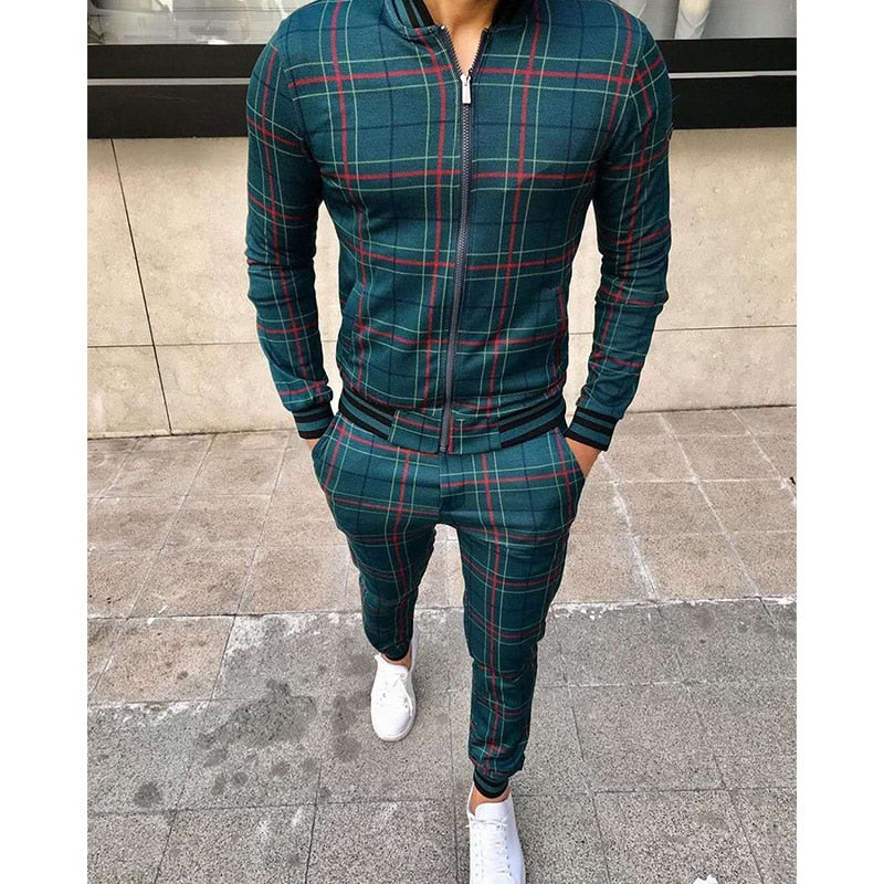 Men's Plaid Tracksuits