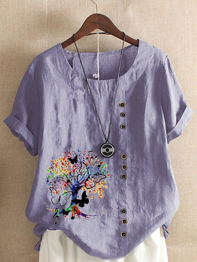 Music Notes Butterfly Blouse