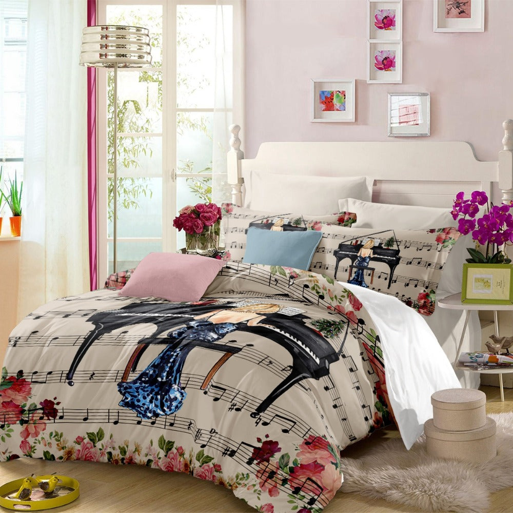 Beauty Piano Bedding Set