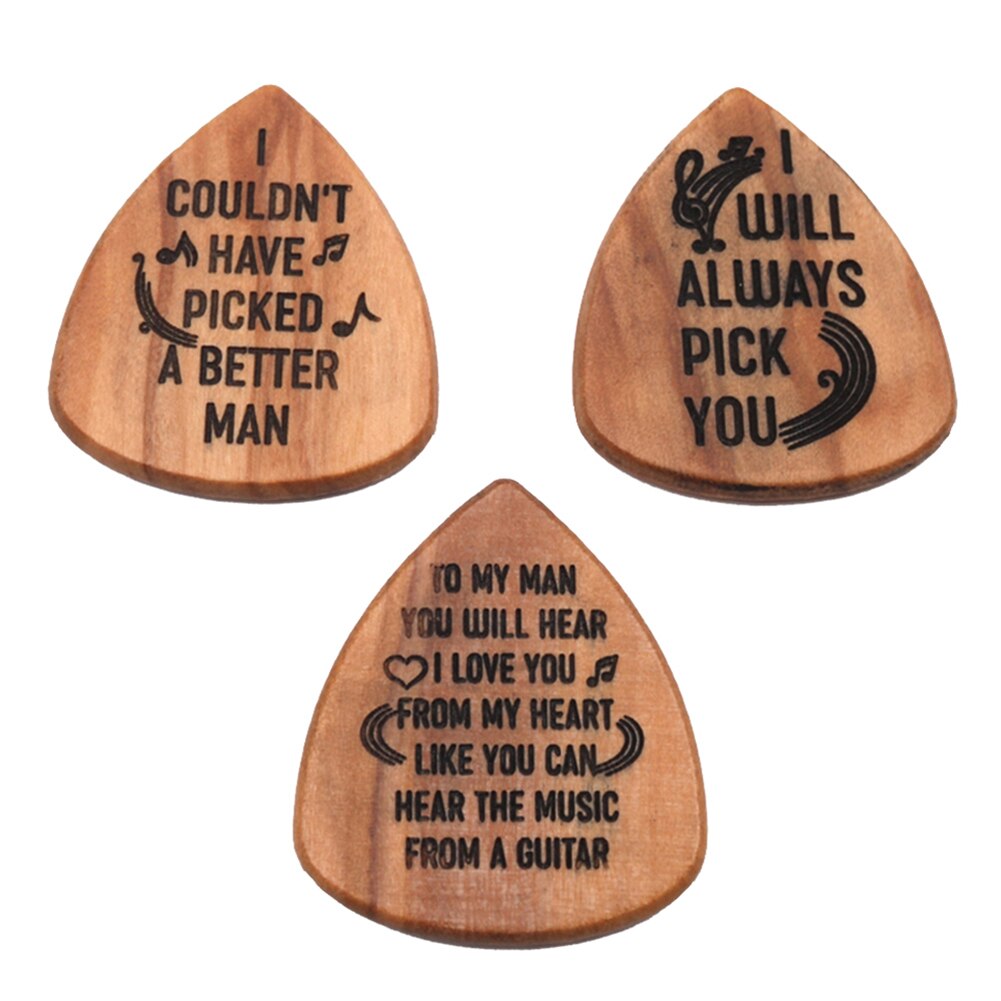 Wooden Guitar Picks Gift Box
