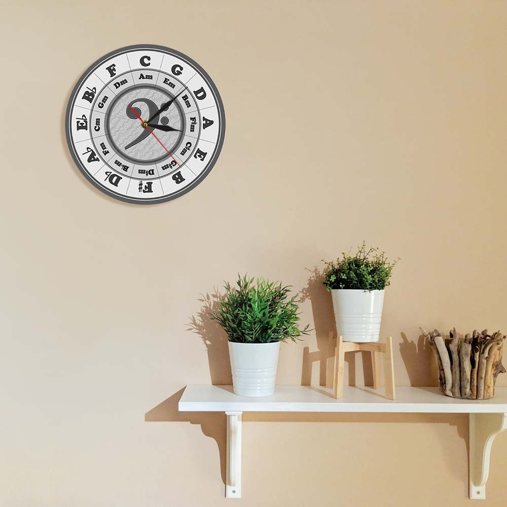 Bass Clef Circle Of Fifths Wall Clock