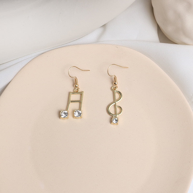 Trendy Music Notes Dangle Earrings