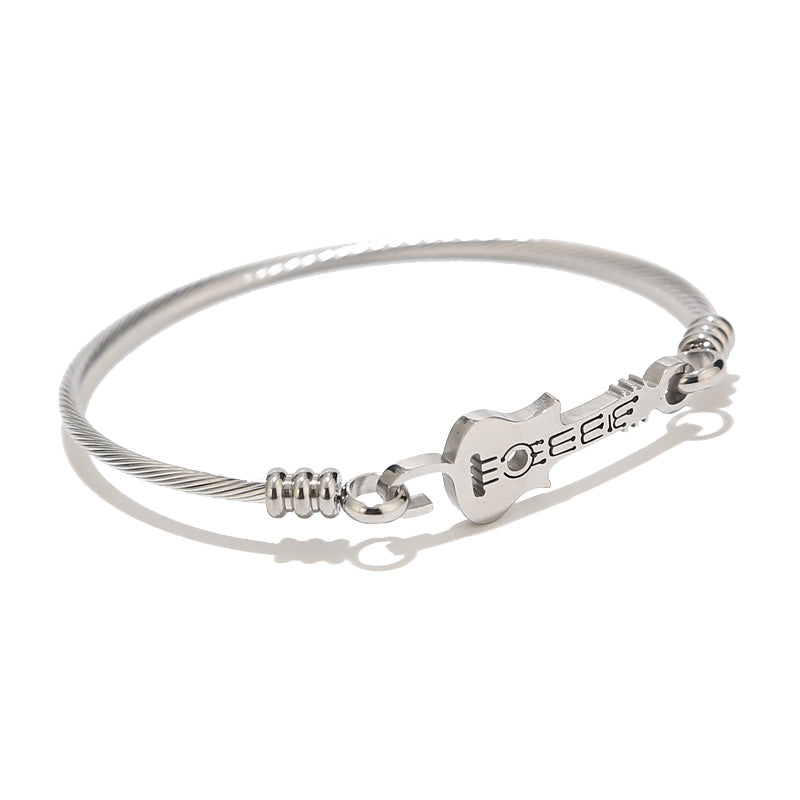 Stainless Steel Guitar Bangle