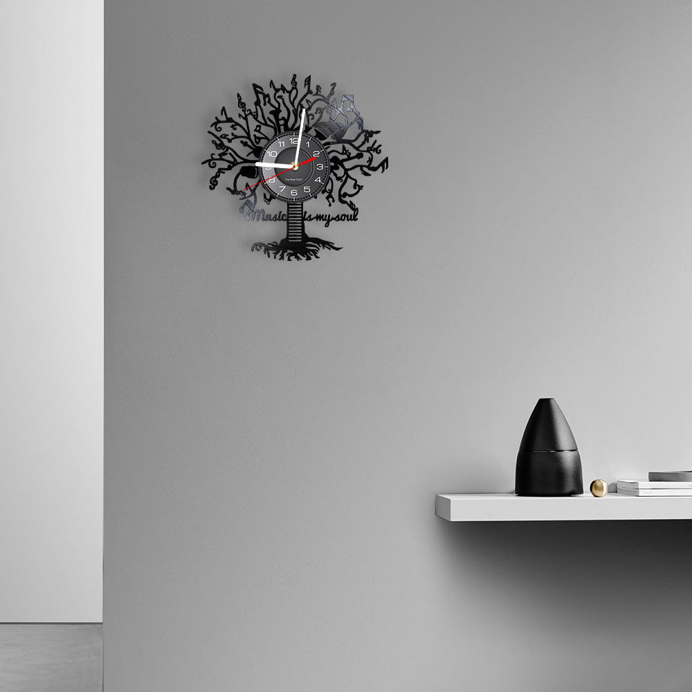 Music Is My Soul Tree Wall Clock